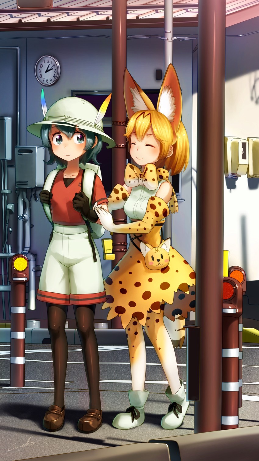 serval and kaban (kemono friends) drawn by welt_(kinsei_koutenkyoku)