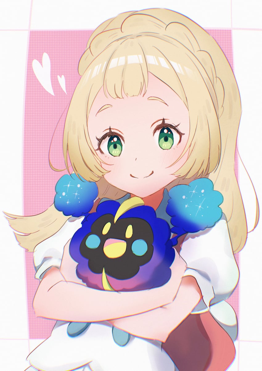 lillie and cosmog (pokemon and 1 more) drawn by watawatage