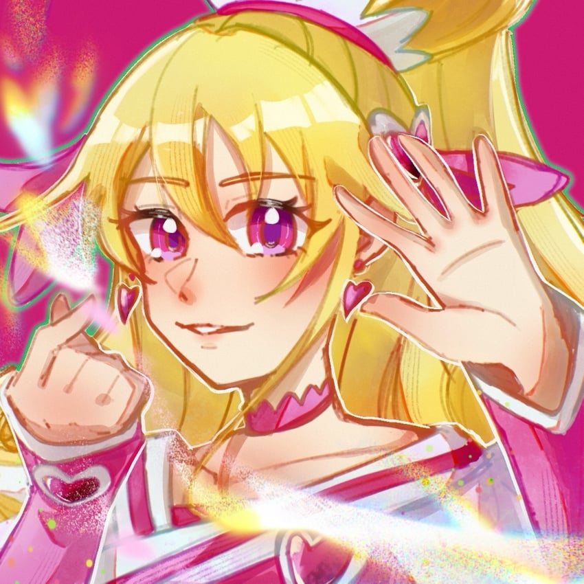 aida mana and cure heart (precure and 1 more) drawn by qianyunsheng