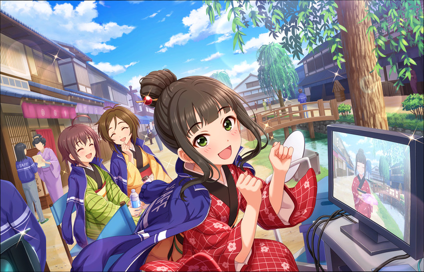 hamaguchi ayame, domyoji karin, and wakiyama tamami (idolmaster and 1 more)
