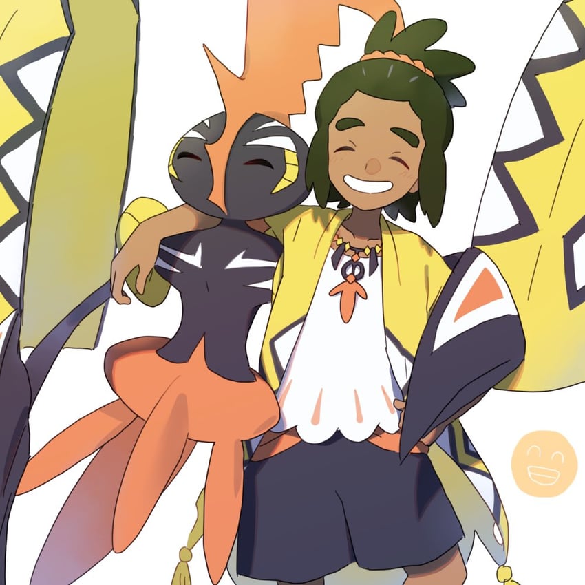 hau and tapu koko (pokemon and 1 more) drawn by hk_(nt)