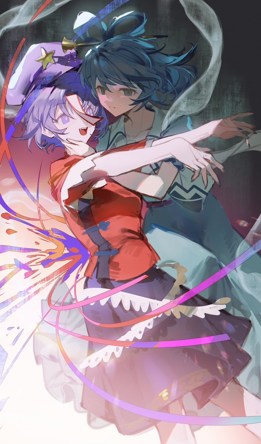 kaku seiga and miyako yoshika (touhou) drawn by ender_xiaohai