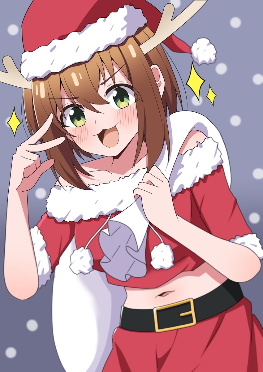 santa claus and shikanoko noko (shikanoko nokonoko koshitantan) drawn by hosinonana