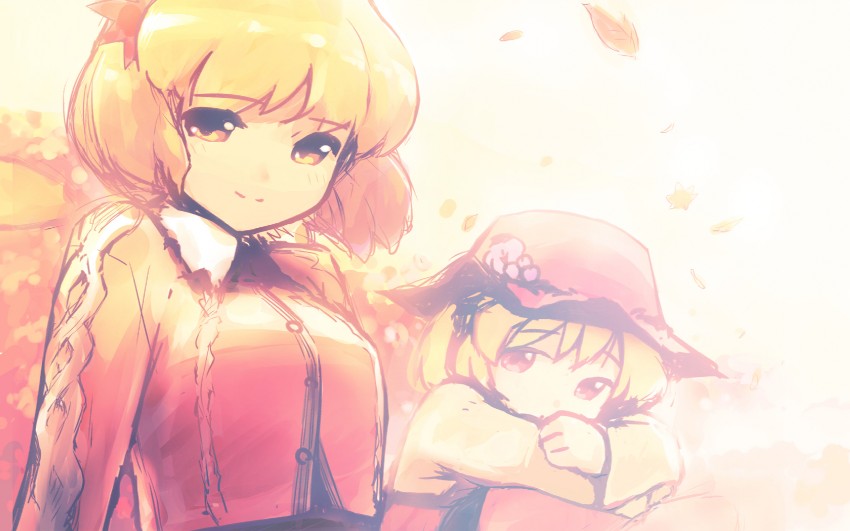 aki minoriko and aki shizuha (touhou) drawn by kaito_(k4itoh)