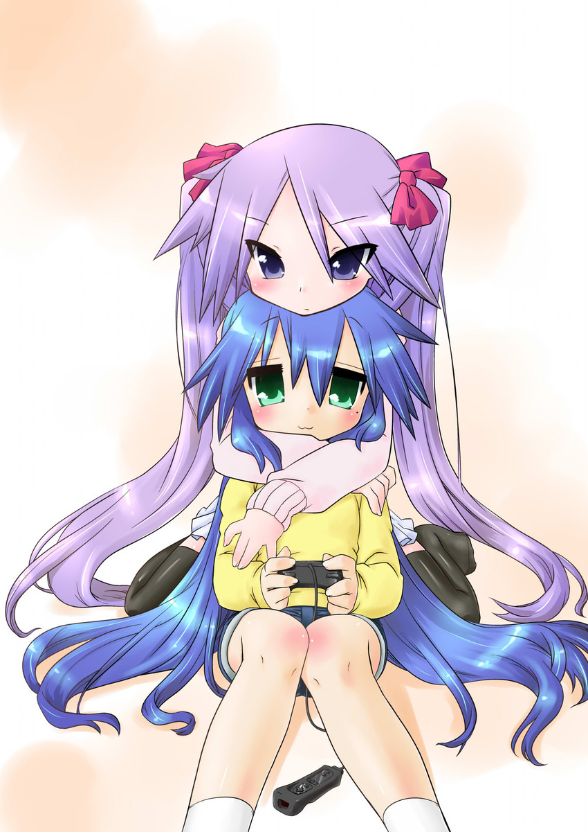 hiiragi kagami and izumi konata (lucky star) drawn by kogaku_kazuya