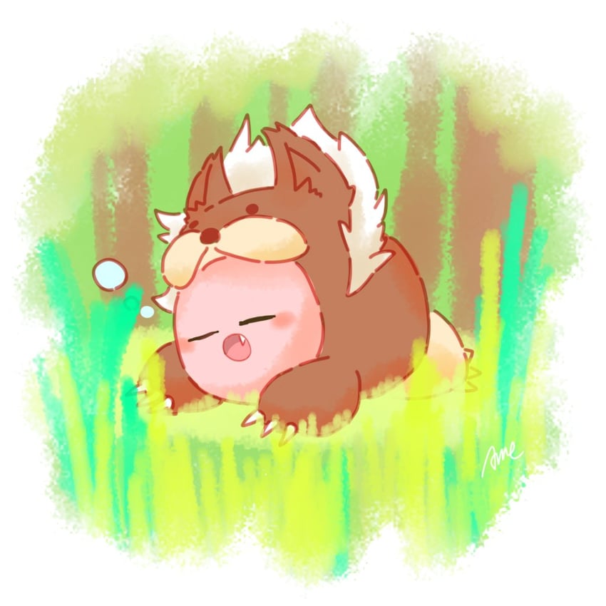 kirby and animal kirby (kirby and 1 more) drawn by parasoruoishii
