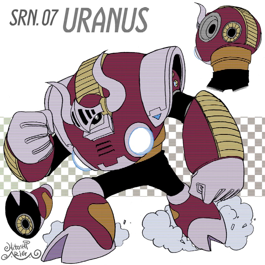 uranus (mega man and 2 more) drawn by ariga_hitoshi