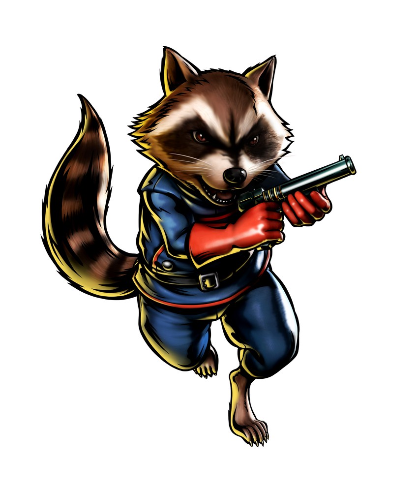 rocket raccoon (marvel and 4 more) drawn by mori_toshiaki