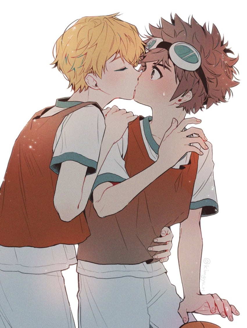 takaishi takeru and motomiya daisuke (digimon and 1 more) drawn by kim_gyuri