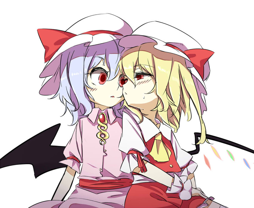 remilia scarlet and flandre scarlet (touhou) drawn by shamo_(koumakantv)