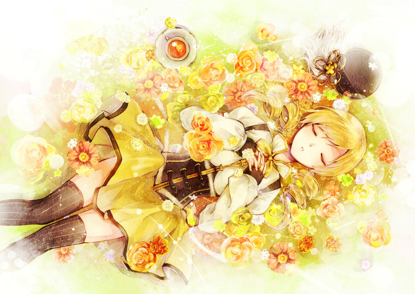 tomoe mami (mahou shoujo madoka magica) drawn by sencha_(coldcolor)