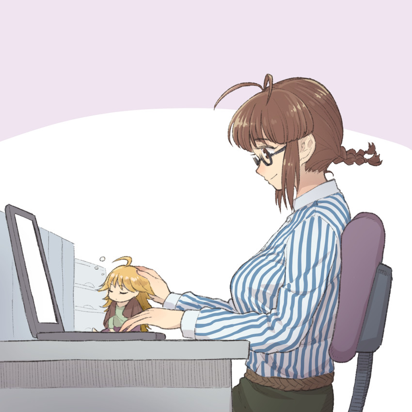 hoshii miki and akizuki ritsuko (idolmaster) drawn by chiaki_rakutarou