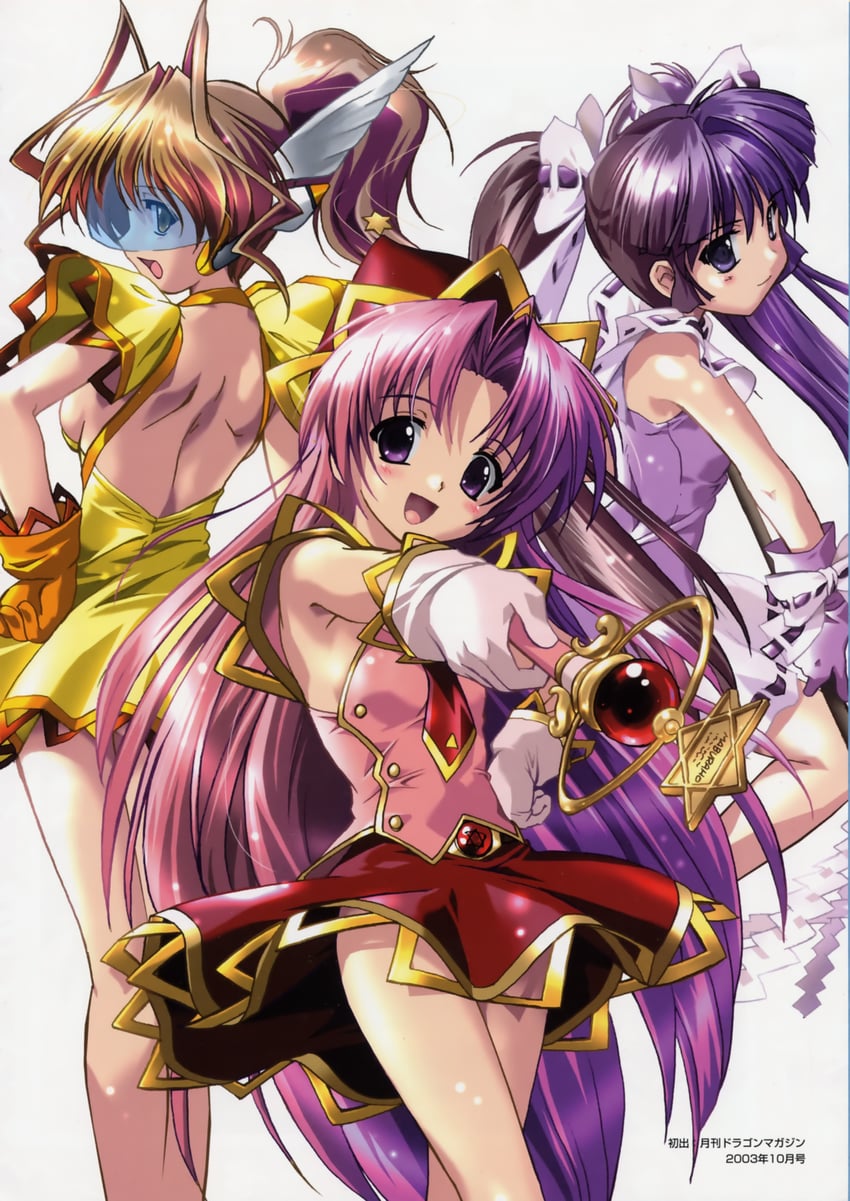 miyama yuuna, kamishiro rin, and kazetsubaki kuriko (maburaho) drawn by komatsu_eiji