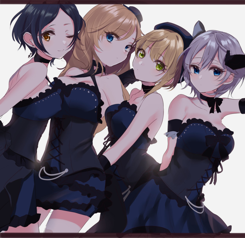 anastasia, hayami kanade, ohtsuki yui, and miyamoto frederica (idolmaster and 1 more) drawn by misumi_(macaroni)