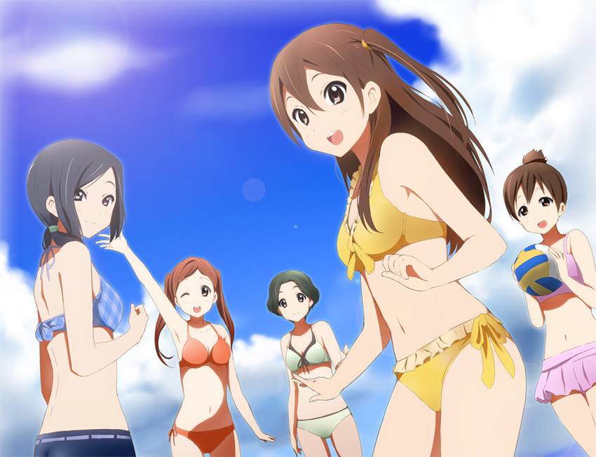 taki eri, satou akane, saeki mika, wajima maki, and nakanishi toshimi (k-on!) drawn by kakiuchi_itsuki