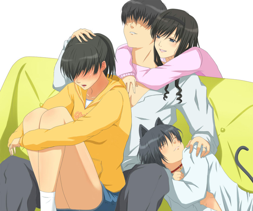 nanasaki ai, morishima haruka, tsukahara hibiki, and tachibana jun'ichi (amagami) drawn by toki_(tokihakashi)