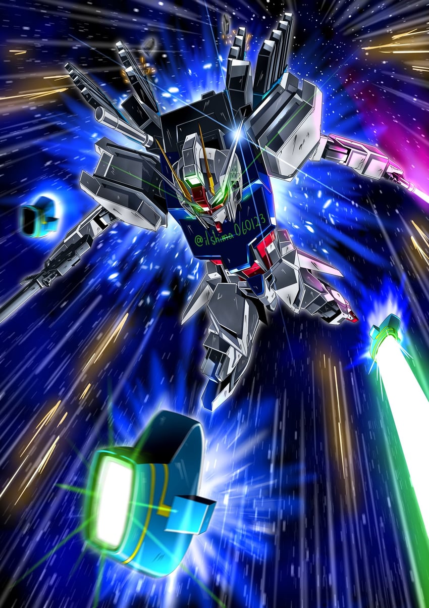 strike gundam and dragoon strike gundam (gundam and 3 more) drawn by shimashun