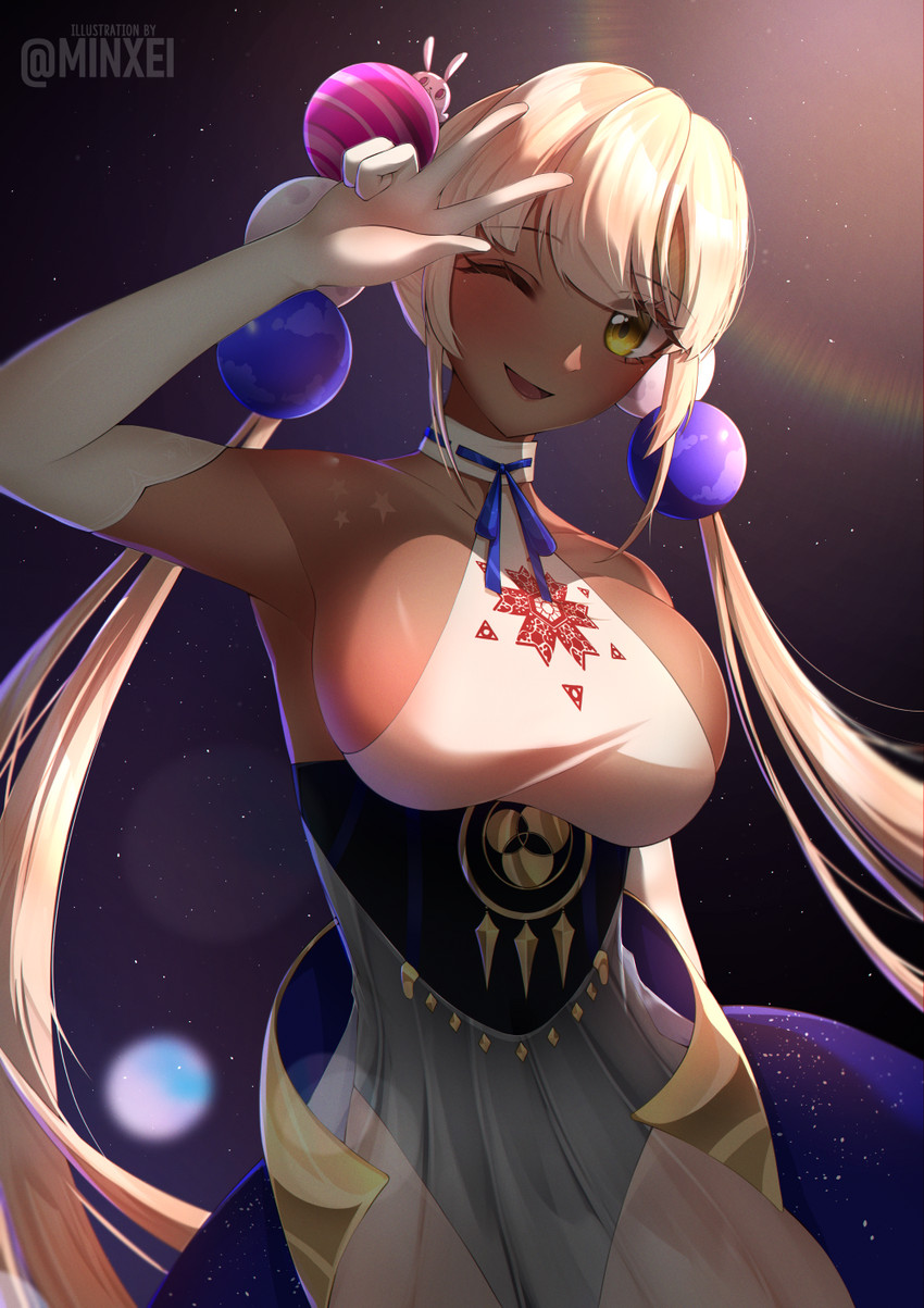 tsukumo sana and kaniko (hololive and 1 more) drawn by minxei