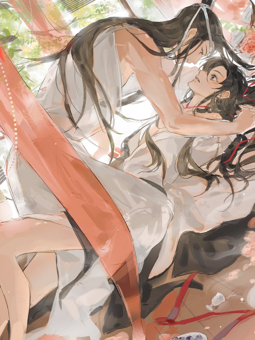 wei wuxian and lan wangji (modao zushi) drawn by shenzhang10011