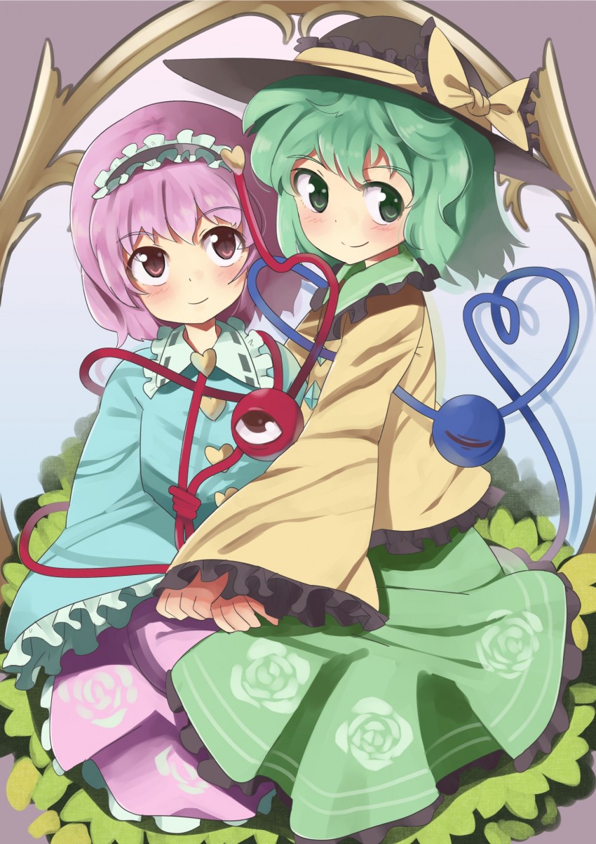 komeiji koishi and komeiji satori (touhou) drawn by supershiruco