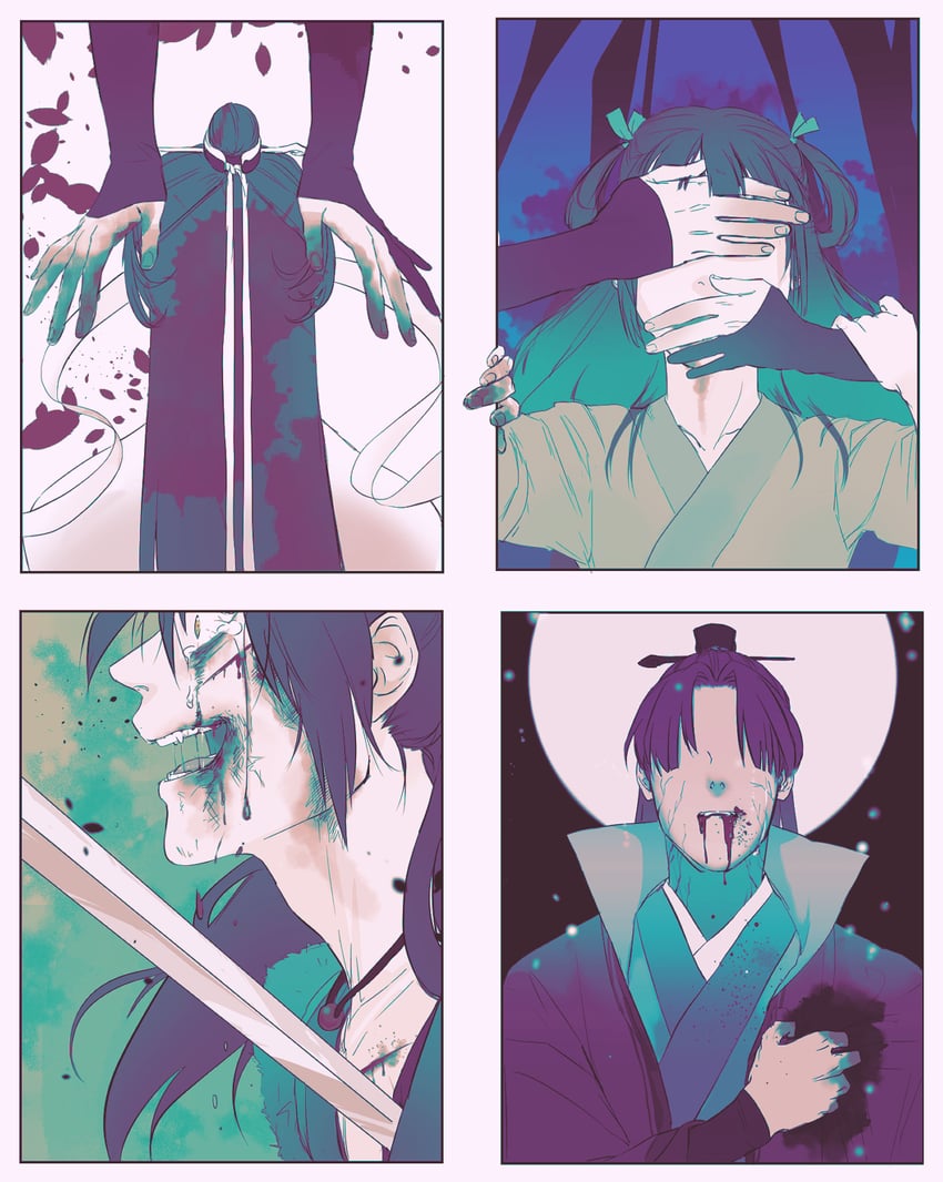 xue yang, xiao xingchen, a-qing, and song lan (modao zushi) drawn by gmanffjd