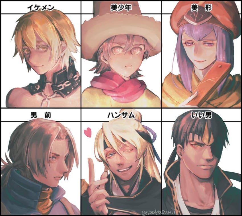 georg prime, kyle, belcoot, shula valya, toma, and 1 more (gensou suikoden and 1 more) drawn by sakai_(motomei)