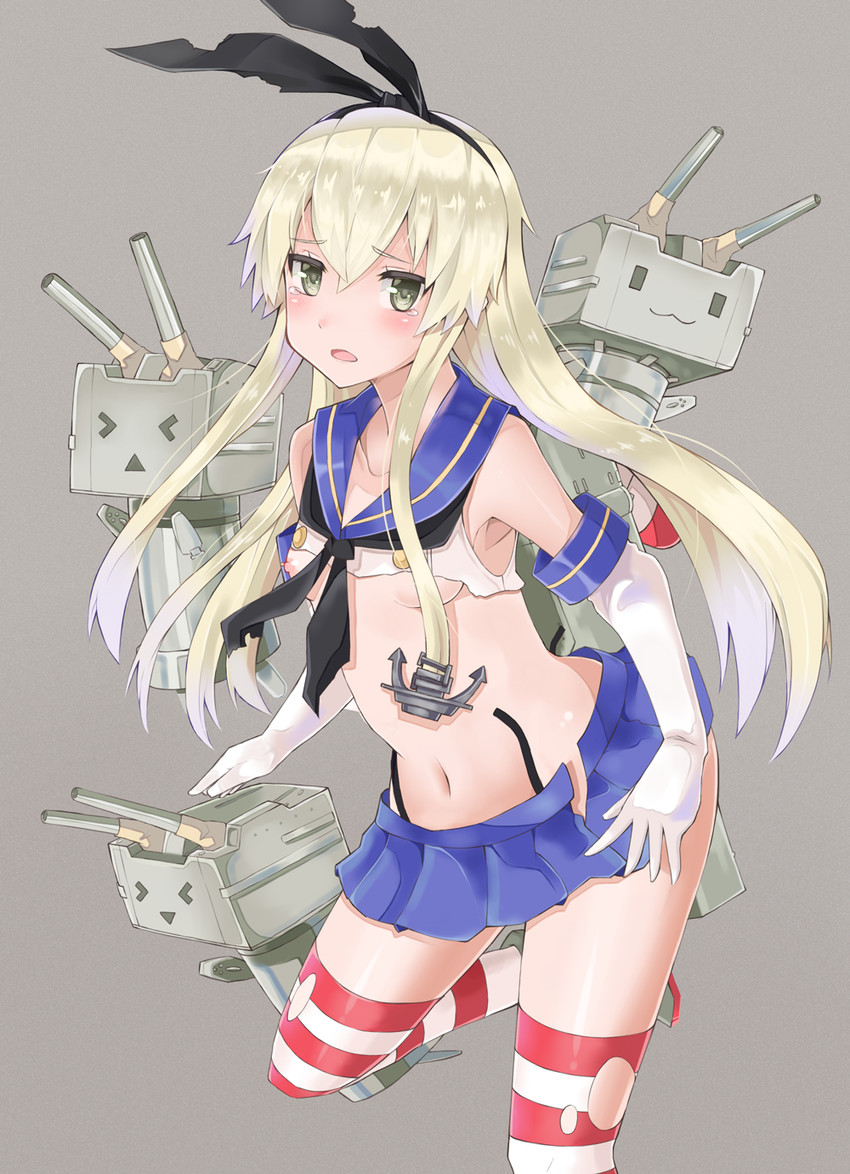 shimakaze and rensouhou-chan (kantai collection) drawn by gomashi_(goma)