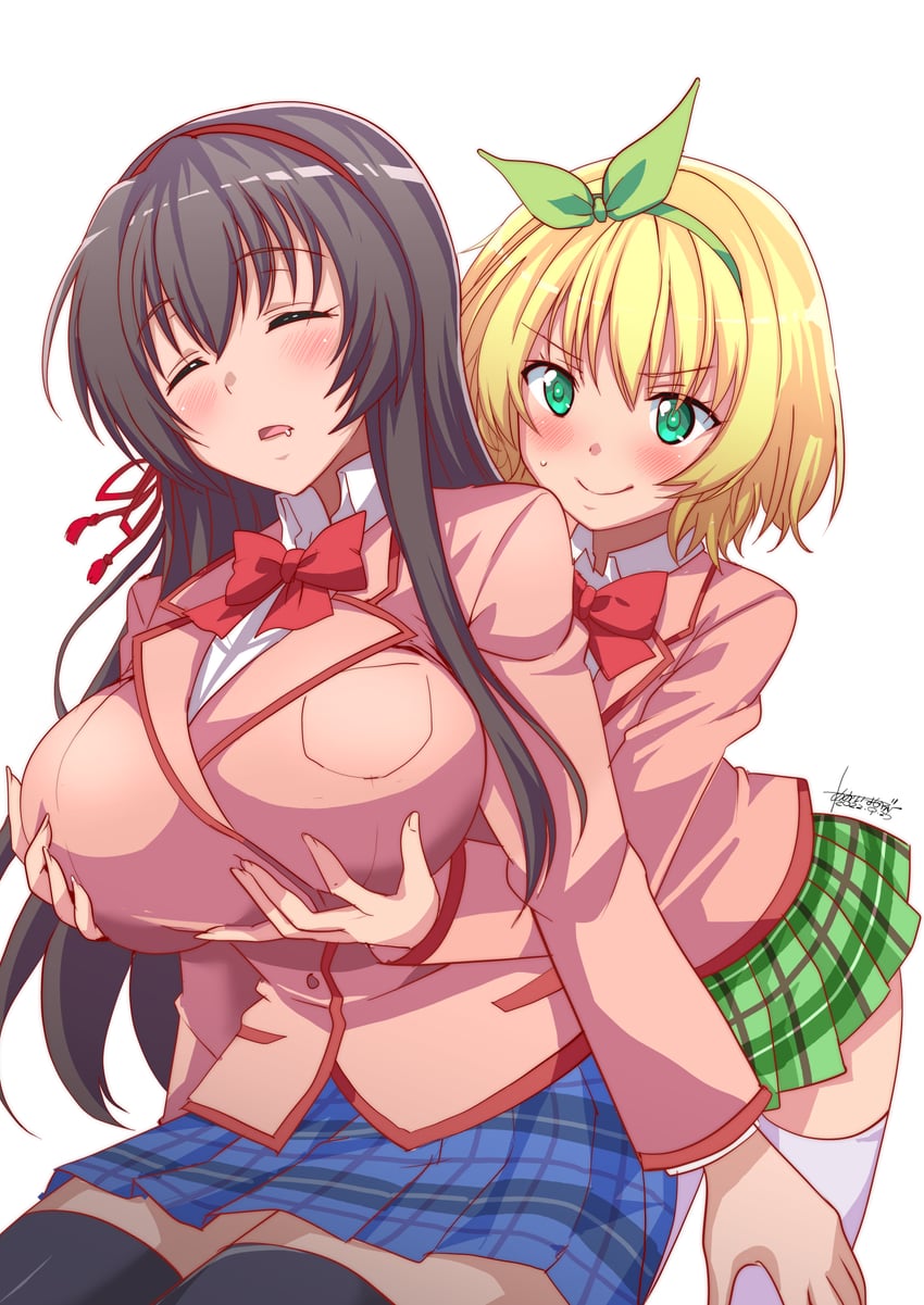 tokihara sayuki and koga yuika (kawaikereba hentai demo suki ni natte kuremasu ka?) drawn by aoi_manabu