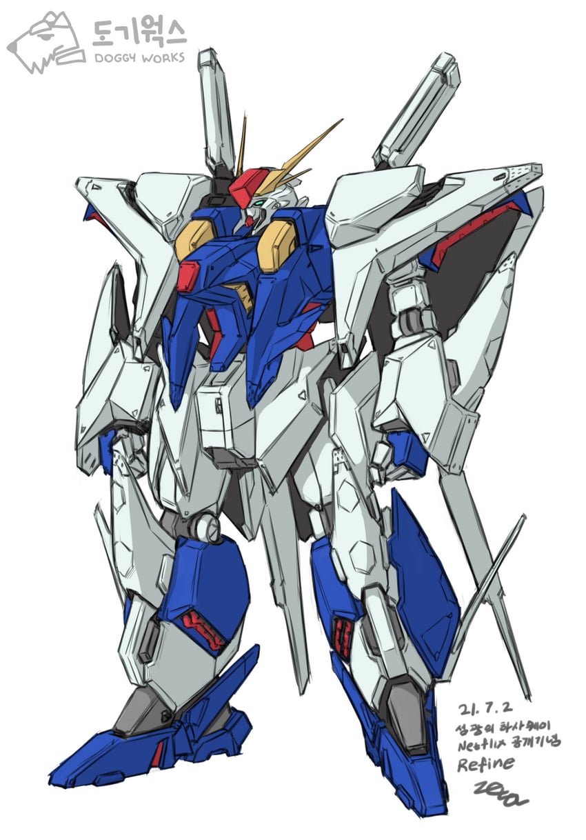 xi gundam (gundam and 1 more) drawn by z006