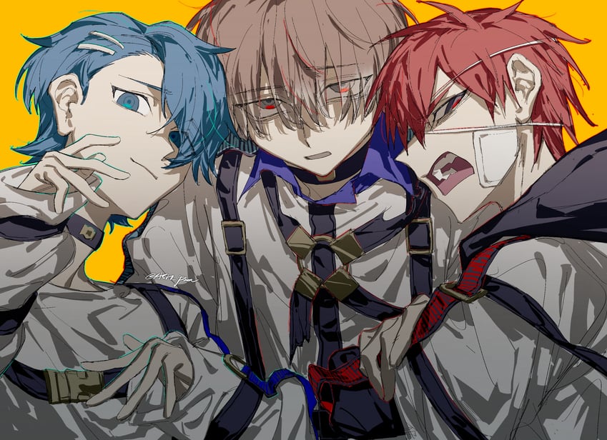 kajiyama fuuta, sakurai haruka, and kayano mikoto (milgram) drawn by ash_(ash_proc)