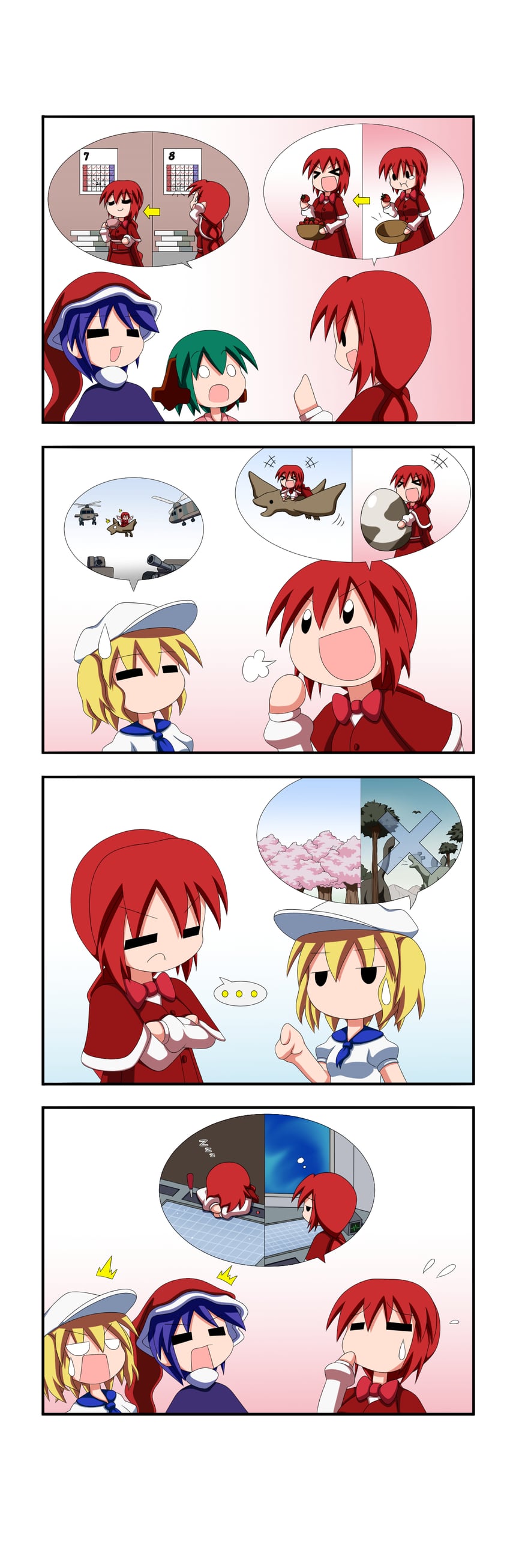 kasodani kyouko, doremy sweet, okazaki yumemi, and kitashirakawa chiyuri (touhou) drawn by rakugaki-biyori