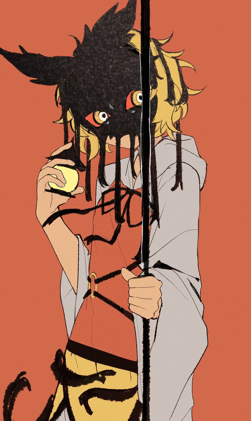 toramaru shou and dream tiger (original and 1 more) drawn by commeowdore