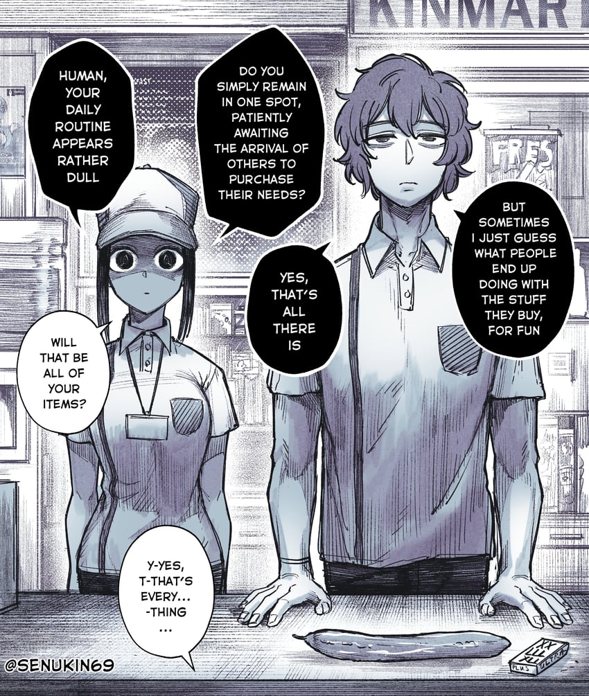 my co-worker is an eldritch x drawn by senukin