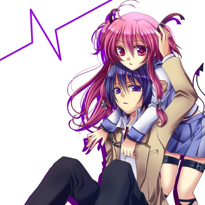 yui and hinata hideki (angel beats!) drawn by soraeda