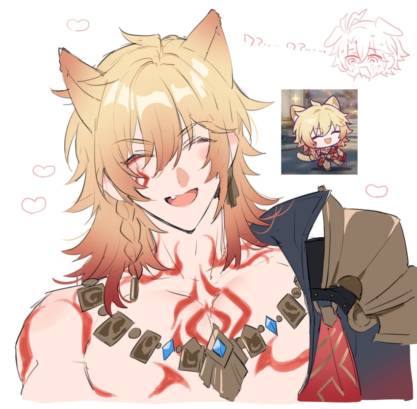 phainon and mydei (honkai and 1 more) drawn by utimkg