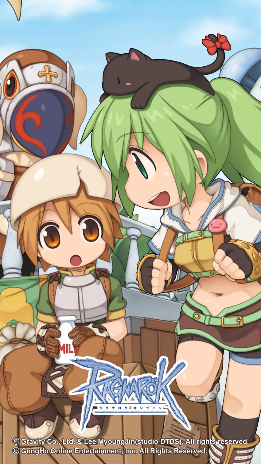 poring, hunter, novice, and peco peco (ragnarok online) drawn by yuichirou