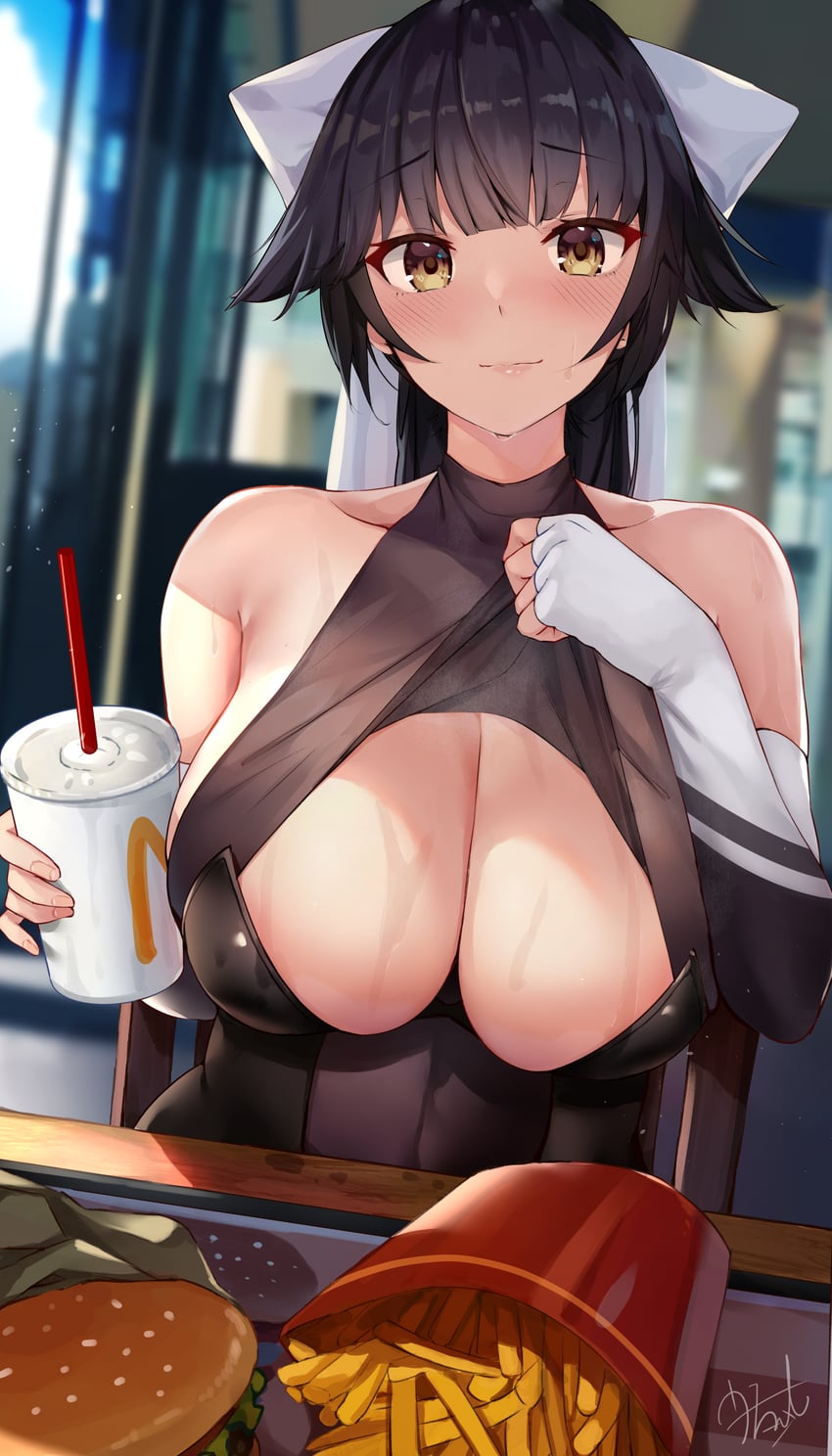 takao (azur lane and 1 more) drawn by u_ronnta