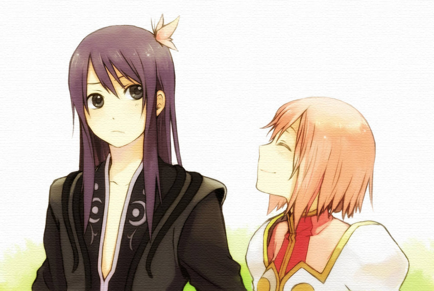 yuri lowell and estellise sidos heurassein (tales of and 1 more) drawn by shirataki_nako