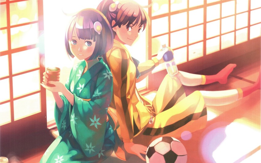 araragi karen and araragi tsukihi (monogatari and 1 more) drawn by vofan