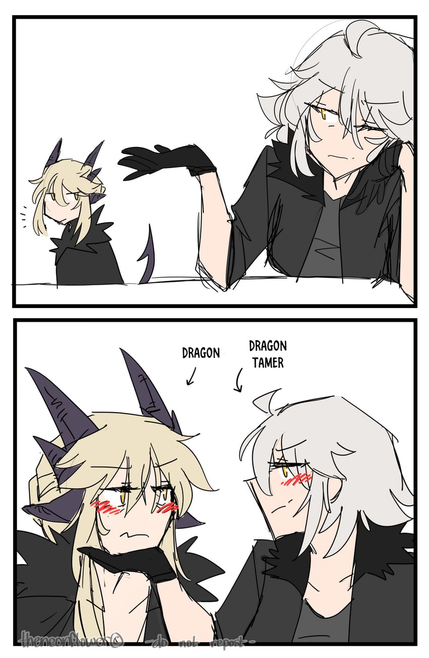 artoria pendragon and jeanne d'arc alter (fate and 1 more) drawn by neon_(theneonflower)