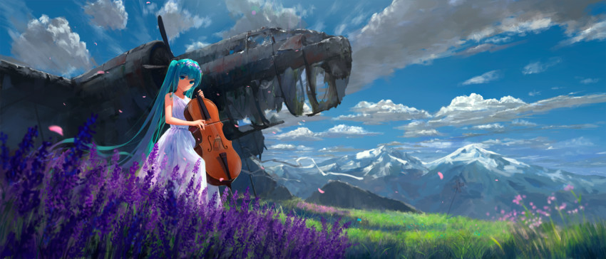 hatsune miku (vocaloid) drawn by sombernight