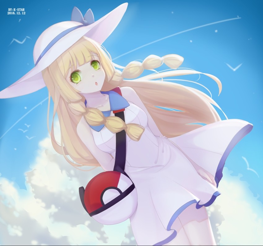 lillie (pokemon and 1 more) drawn by k-star