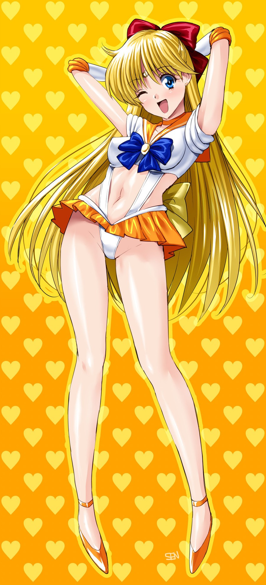 aino minako and sailor venus (bishoujo senshi sailor moon) drawn by sen_(sansui)