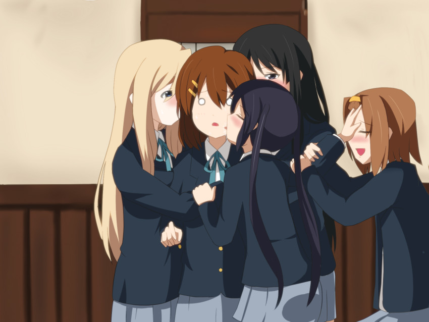 akiyama mio, nakano azusa, hirasawa yui, tainaka ritsu, and kotobuki tsumugi (k-on!) drawn by gorio