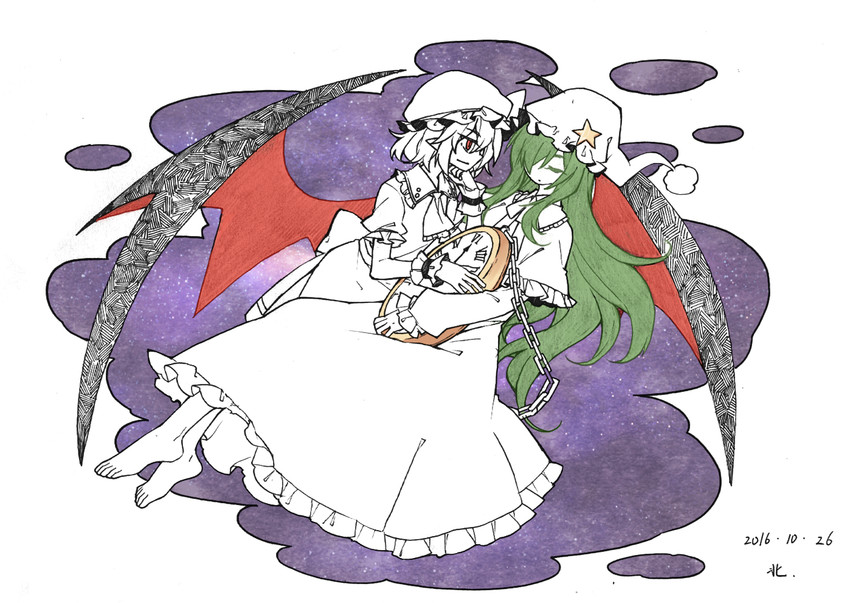 remilia scarlet and kazami yuuka (touhou) drawn by beichen_xiaobei
