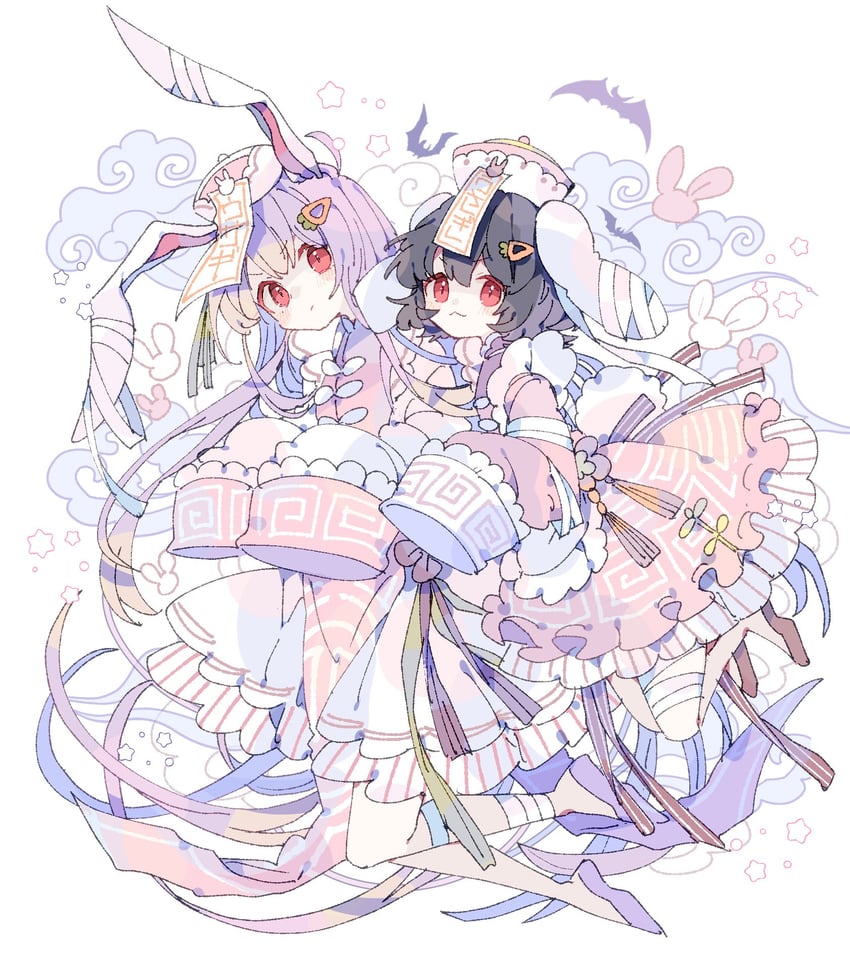 reisen udongein inaba and inaba tewi (touhou) drawn by nikorashi-ka