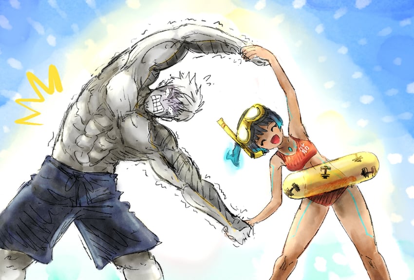 sena and lanz (xenoblade chronicles and 1 more) drawn by kicdon