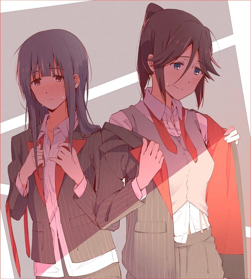 yoroizuka mizore and kasaki nozomi (hibike! euphonium and 1 more) drawn by sawara65