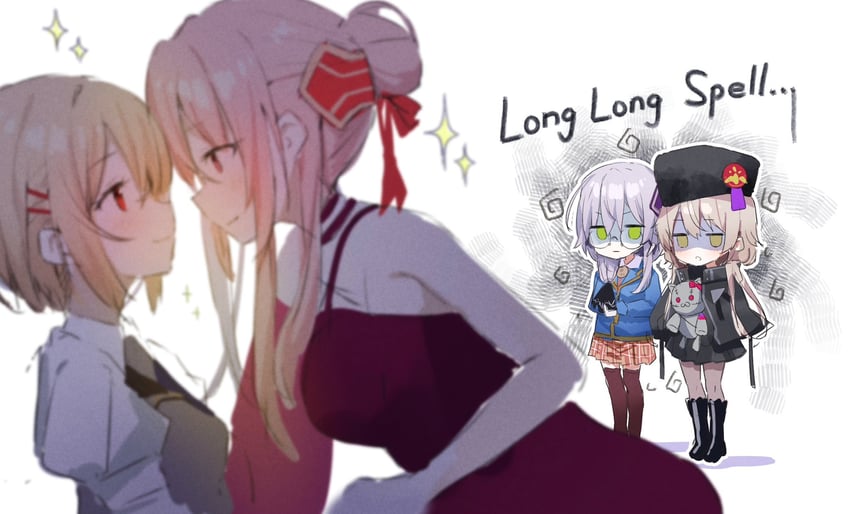 kayamori ruka, izumi yuki, shirakawa yuina, and charlotta skopovskaya (heaven burns red) drawn by rinki_oohen