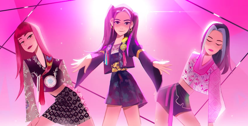 lisa, jennie, and jisoo (real life and 1 more) drawn by leepix_x